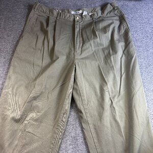 Vintage 1999 Old‎ Navy Mens Pleated Chino Pants 40x32 Green Pocket 100% Cotton